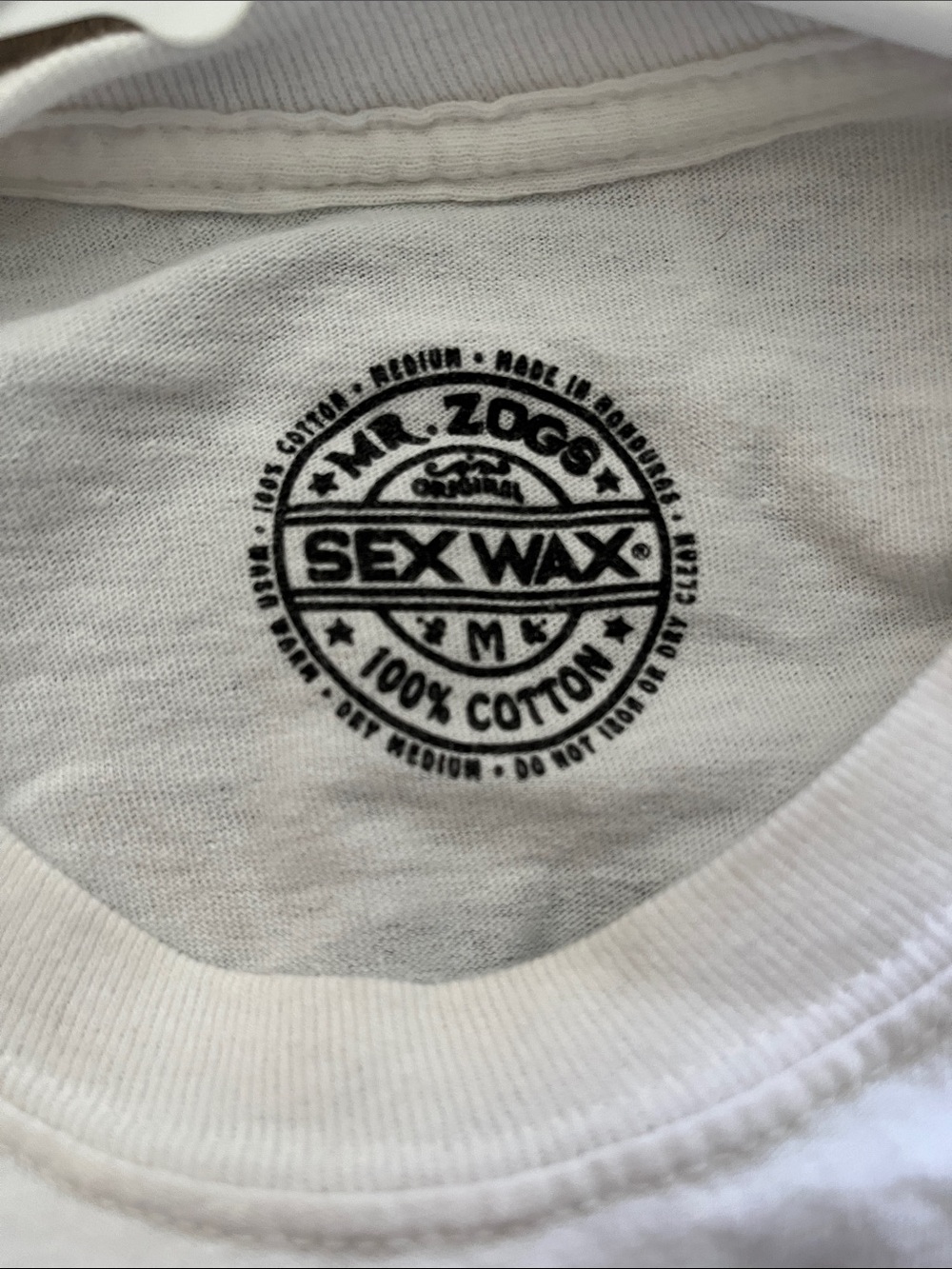 Mr. Zoggs Sex Wax White Long-Sleeve Crewneck Shirt - Picture 3 of 5